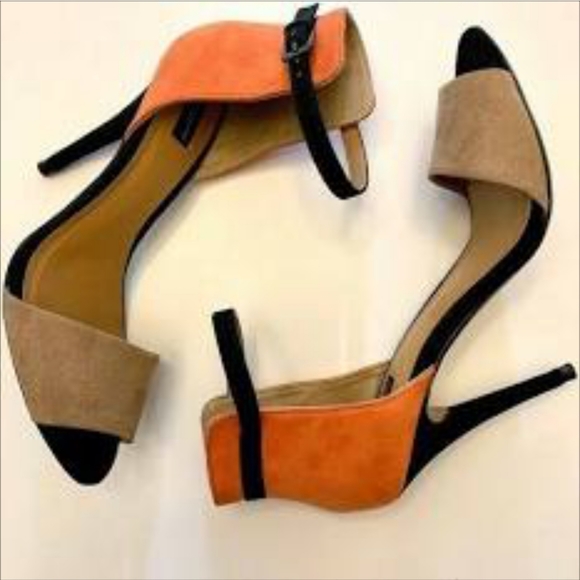 Zara Shoes - Zara collection suede heels 39 4in heels